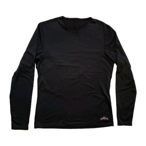 Hot Chillys Base Layer USA Black Long Sleeve Shirt Mens M Outdoor Hiking Logo